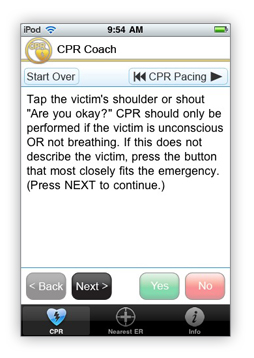 CPR Coach instructions