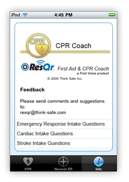 CPR Coach info tab